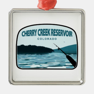 Cherry Creek Reservoir Colorado Vist Rod Metalen Ornament