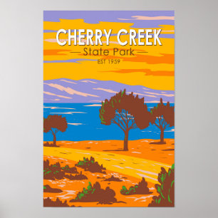 Cherry Creek State Park Colorado Vintage Poster