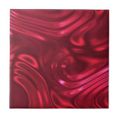 Cherry Crimson Red Swirl Tegeltje (Voorkant)