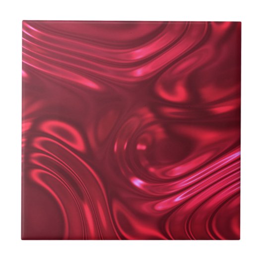 Cherry Crimson Red Swirl Tegeltje (Voorkant)