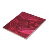 Cherry Crimson Red Swirl Tegeltje (Zijkant)