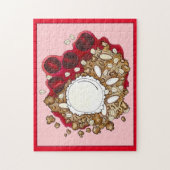 Cherry Crumble Cobbler Dessert Bakkerij Chef Legpuzzel (Verticaal)