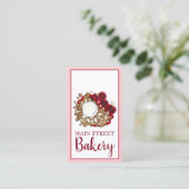 Cherry Crumble Cobbler Dessert Bakkerij Chef Visitekaartje (Staand voorkant)