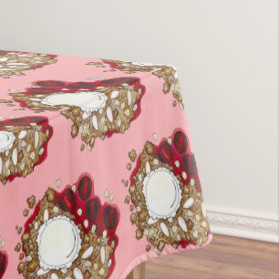 Cherry Crumble Cobbler Dessert Ice Cream Picnic Tafelkleed