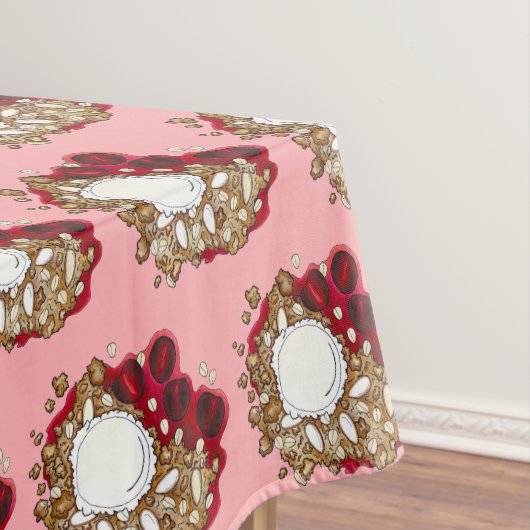 Cherry Crumble Cobbler Dessert Ice Cream Picnic Tafelkleed (Voorbeeld)