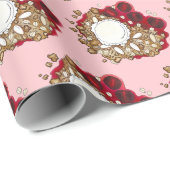 Cherry Crumble Cobbler Dessert Ice Cream Voedsel Cadeaupapier (Rol Hoek)