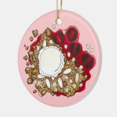 Cherry Crumble Cobbler Dessert Ice Cream Voedsel Keramisch Ornament (Links)