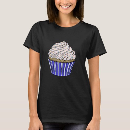 Cherry Cup Kakes Sprinklers Baking Muffins T-shirt (Voorkant)