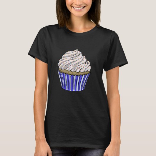 Cherry Cup Kakes Sprinklers Baking Muffins T-shirt (Voorkant)