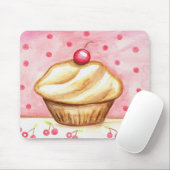 Cherry Cupcake Art Mousepad Muismat (Met muis)