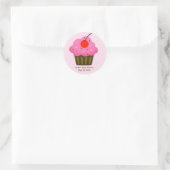 Cherry Cupcake Baby shower Favor Sticker (Tas)