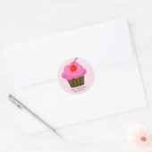 Cherry Cupcake Baby shower Favor Sticker (Envelop)