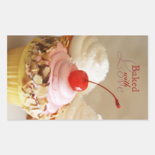 Cherry Cupcake Bakken Stickers (Voorkant)