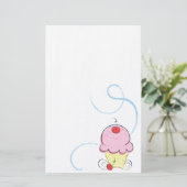 Cherry Cupcake Briefpapier (Staand voorkant)