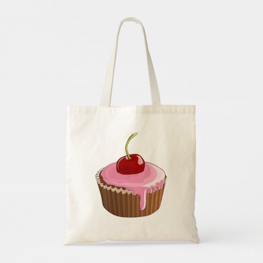 Cherry Cupcake Canvas tas (Achterkant)