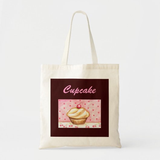 Cherry Cupcake Canvas tas (Voorkant)