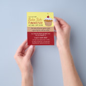 Cherry Cupcake, Charity Bake Sale Event Advert Flyer (Hand)