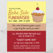Cherry Cupcake, Charity Bake Sale Event Advert Flyer (Voorkant)