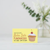 Cherry Cupcake, Charity Bake Sale Event Advert Visitekaartje (Staand voorkant)