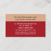 Cherry Cupcake, Charity Bake Sale Event Advert Visitekaartje (Achterkant)