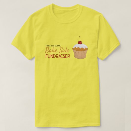 Cherry Cupcake, Charity Bake Sale Event T-shirt (Design voorkant)