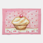 Cherry Cupcake Kitchen Towel  Theedoek (Horizontaal)