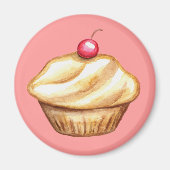 Cherry Cupcake Magnet (Voorkant)