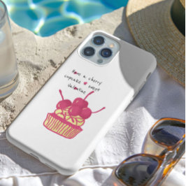 Cherry Cupcake Valentine – Hand-Drawn Dessert iPhone 16 Pro Hoesje
