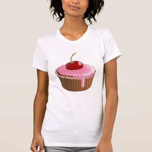 Cherry Cupcake Vrouwen T-shirt (Voorkant)