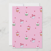 Cherry Cupcakes & Love Hearts – Valentine Dessert Kaart (Achterkant)