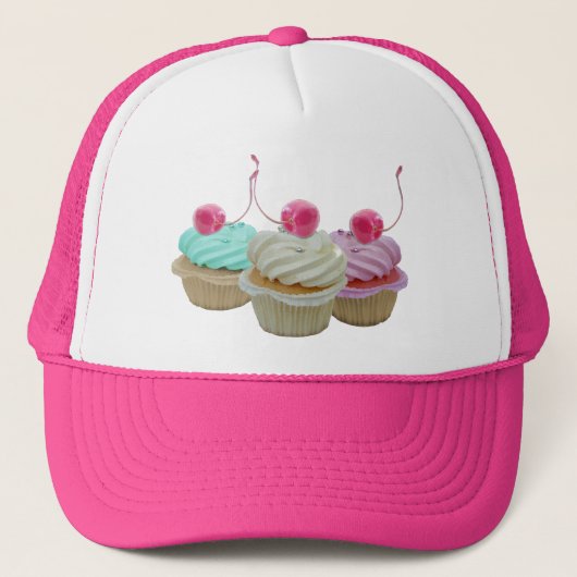Cherry cupcakes trucker pet (Voorkant)