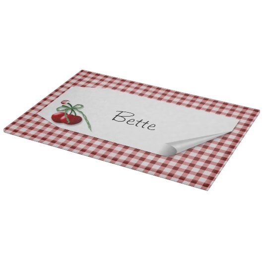 Cherry Curl Labels snijplank (Hoek)