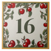  Cherry Custom House Nummer Teken Plaque Tegeltje (Voorkant)