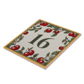 Cherry Custom House Nummer Teken Plaque Tegeltje (Zijkant)