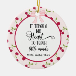 Cherry Custom Teacher Appreciation Gift Christmas Keramisch Ornament