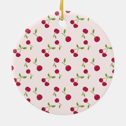 Cherry Custom Teacher Appreciation Gift Christmas Keramisch Ornament (Achterkant)