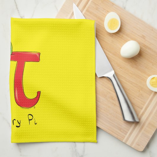 Cherry Cute Wiskunde Pi Day Pie Baking Kitchen Tow Theedoek (Quarter Fold)