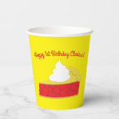 Cherry Cutie Pie verjaardagsfeestje Papieren Bekers (Achterkant)