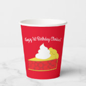 Cherry Cutie Pie verjaardagsfeestje Papieren Bekers (Achterkant)