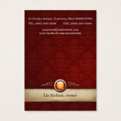 Cherry Damask Pattern oorringen Display Kaart (Achterkant)