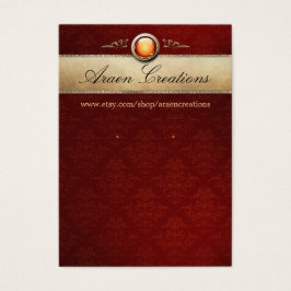 Cherry Damask Pattern oorringen Display Kaart