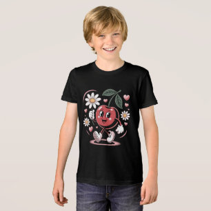 Cherry Delight mascotte – Retro Cherry karakter Tri-Blend Shirt