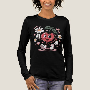 Cherry Delight mascotte – Retro Cherry karakter Tri-Blend Shirt