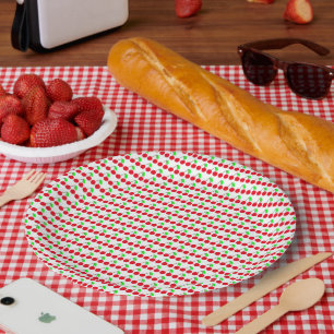 Cherry delight-patroon papieren bordje