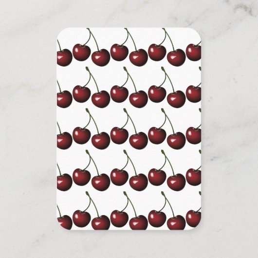 Cherry Design Berry Eerste Verjaardag Handout Tick Visitekaartje (Achterkant)