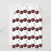 Cherry Design, Cherry First Birthday Invitation Kaart (Achterkant)