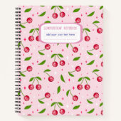 Cherry Disco Ball Pattern Composition Notitieboek (Voorkant)