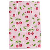 Cherry Disco Ball Pattern Medium Cadeauzakje (Voorkant)