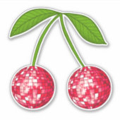 Cherry Disco Ball Sticker (Voorkant)