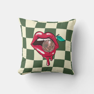 Cherry Disco Ball Trendy Funky Indie Room Decor Kussen